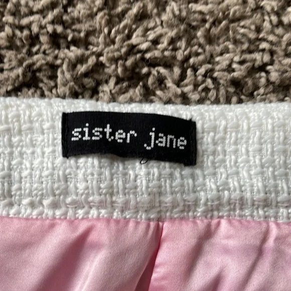 Sister Jane Nora Tweed Pink and Lime Skirt Size XS - Picture 3 of 6